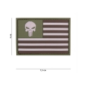 EMBLEEM 3D PVC PUNISHER USA FLAG