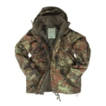 MIL-TEC ilmastikukindel parka, fliisist voodriga, Flecktarn