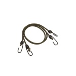 MIL-TEC elastne kinnitusnöör konksudega, olive-must (paar)