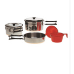 Roostevabast terasest sööginõude komplekt, roheline