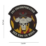 Embleem 3D PVC 101 INC See You In Hell