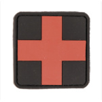 PVC 3D keskmine Meditsiini risti tunnussilt, punane must