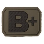 3D veregrupi B+ tunnussilt , olive