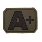 3D veregrupi A+ tunnussilt , olive