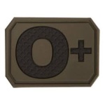 3D veregrupi 0+ tunnussilt , olive