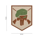 EMBLEEM 3D PVC COMMANDO PUNISHER COYOTE