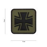 EMBLEEM 3D PVC GERMAN CROSS GREEN