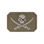 ROHELINE PVC 3D TUNNUSSILT PIRAADI SÜMBOLIGA, TAKJAPAELAGA 5.5 X 7.5 cm