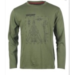 Pikkade varrukatega TOP GUN särk, roheline