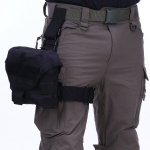 Taktikaline molle kinnitustega jalakott, must