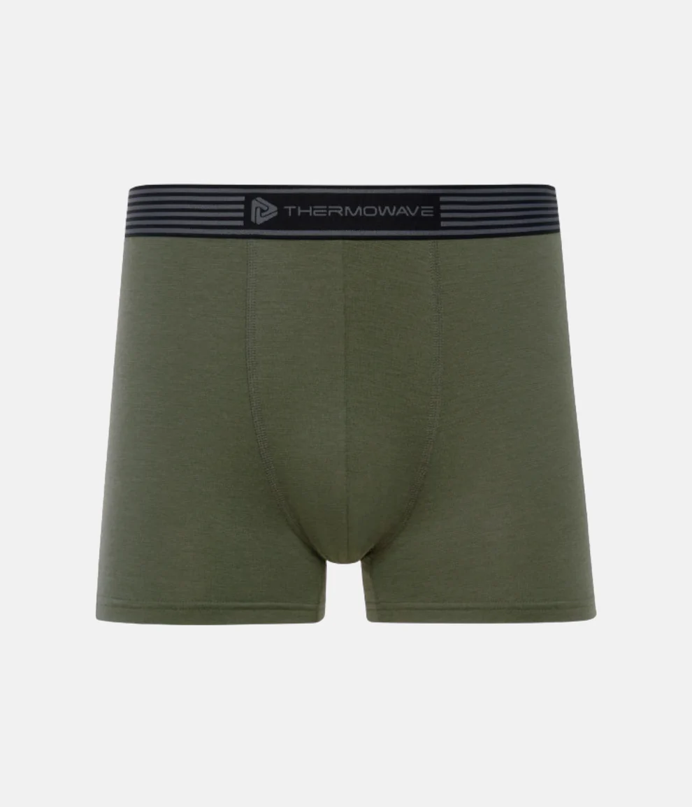 12LIFE751-780 Thermowave Meeste Merino Life Bokserid ,Forest Green - Image 1