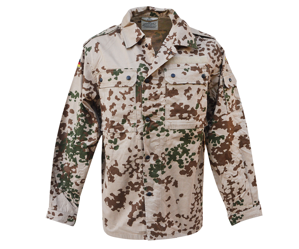 Used-BW-Feldbluse-Tropentarn-1200x1000 Originaalne Saksa armee välipluus, troopiline kamuflaaž, kasutatud – attēls 1